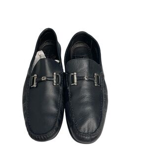 Marc Joseph MJ 6123 8N black all leather driving loafer. Size 10 made in Brazil